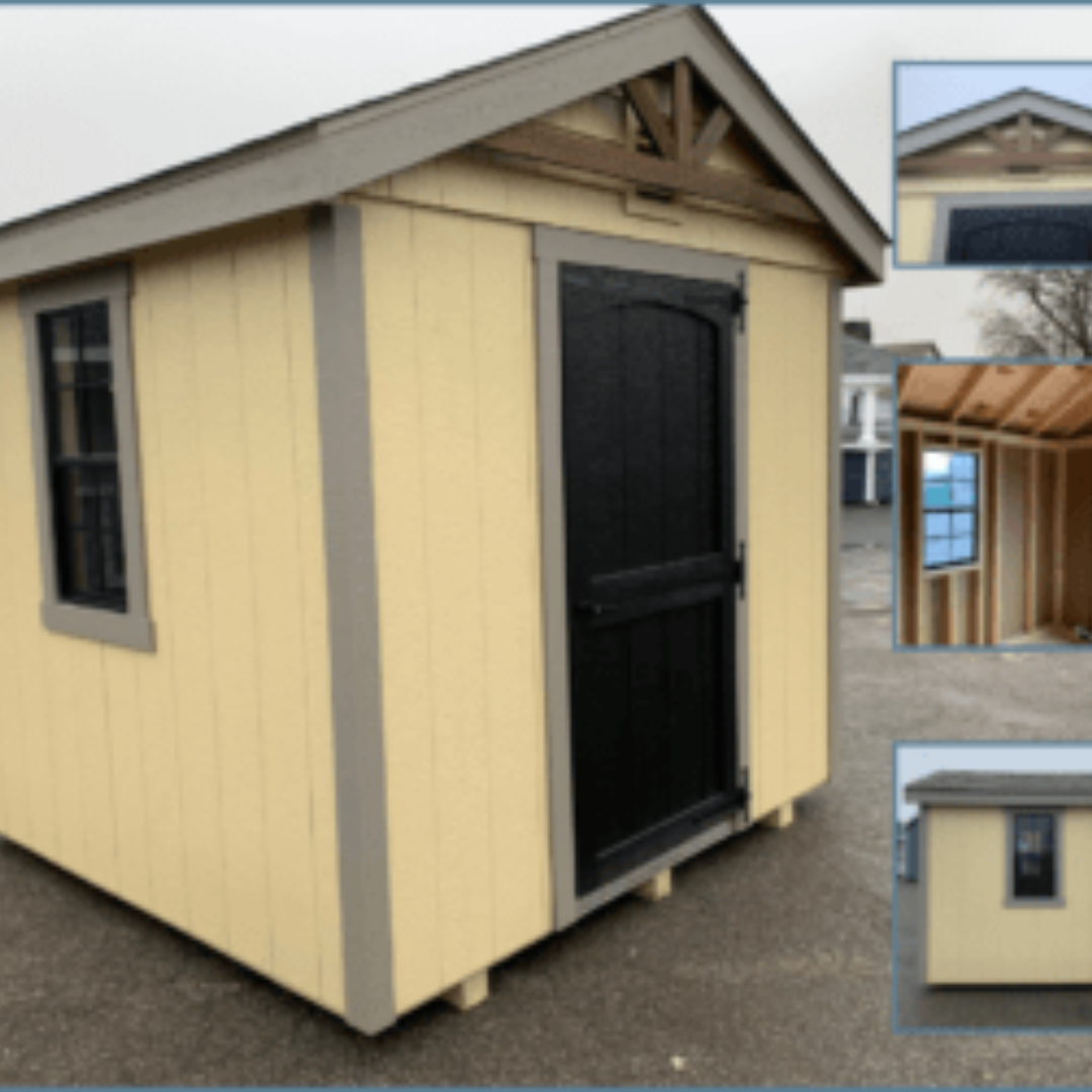 Manor Shed 8×8 Single Door Gable Accent LP Shakes