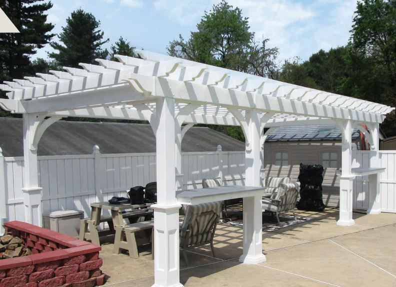 Elegant Freestanding Vinyl Pergola