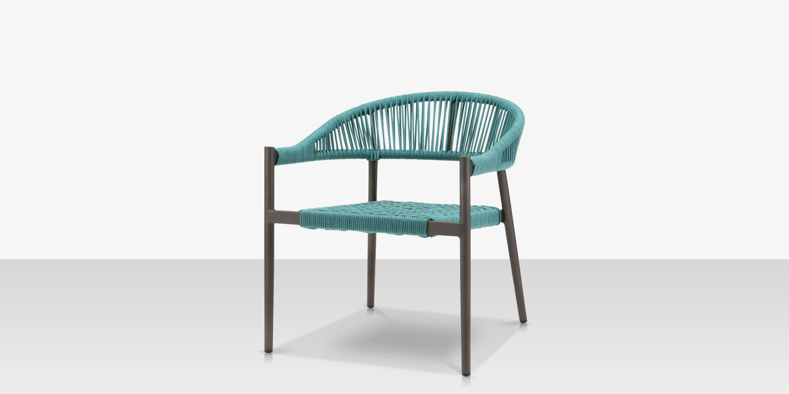 Skye Club Chair - Tex Gray w Teal-Gray Durarope