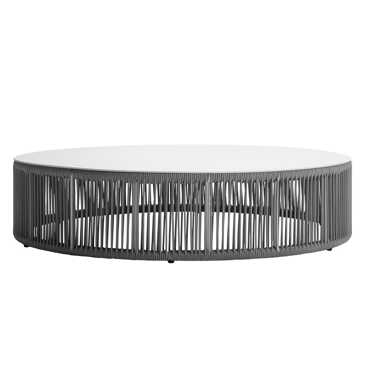 Skye Coffee Table (Round) - Gray Rope