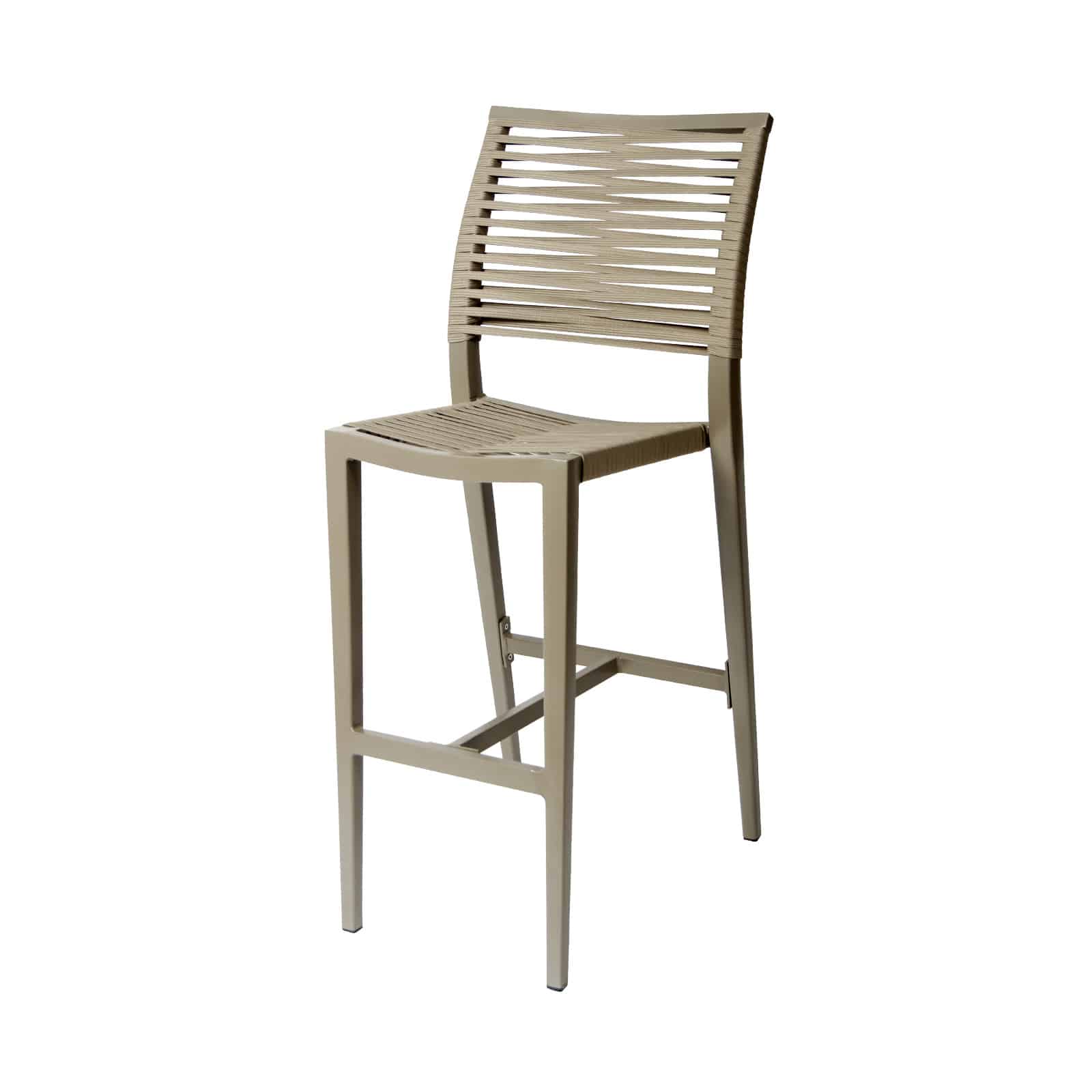 Chloe Rope Bar Side Chair - Pewter Rope