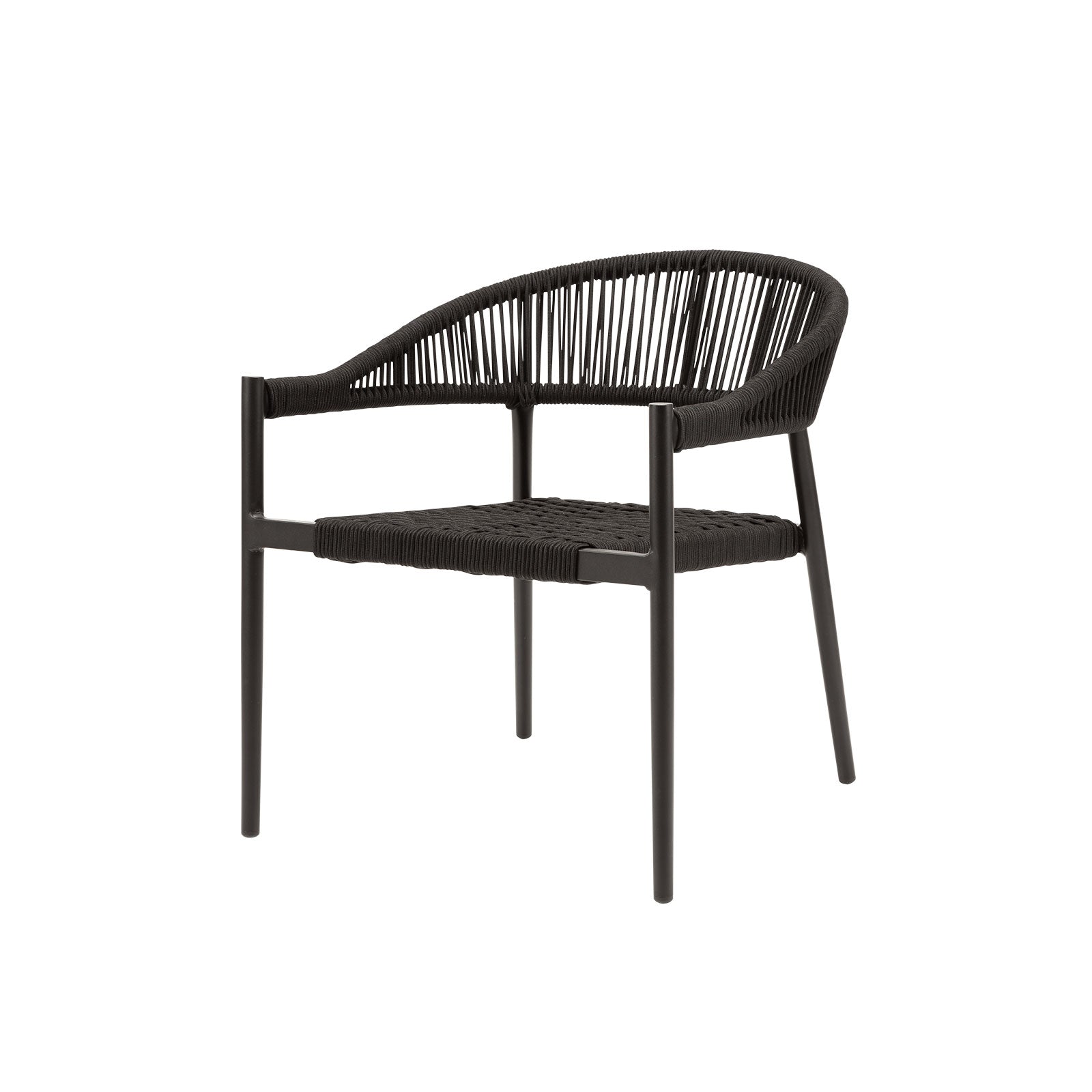 Skye Club Chair - Tex Black w Black Durarope