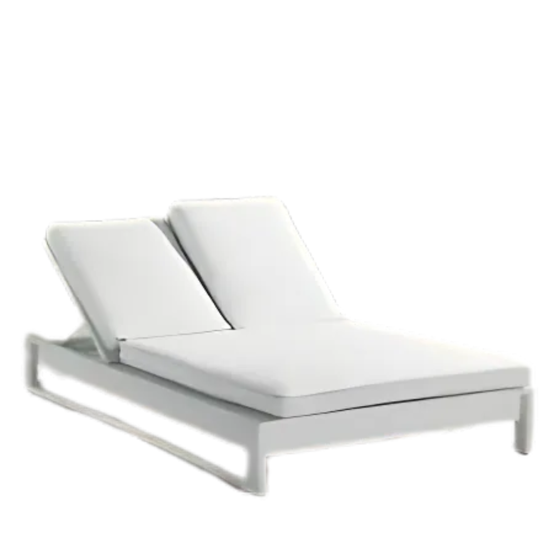 Aria Double Chaise - White