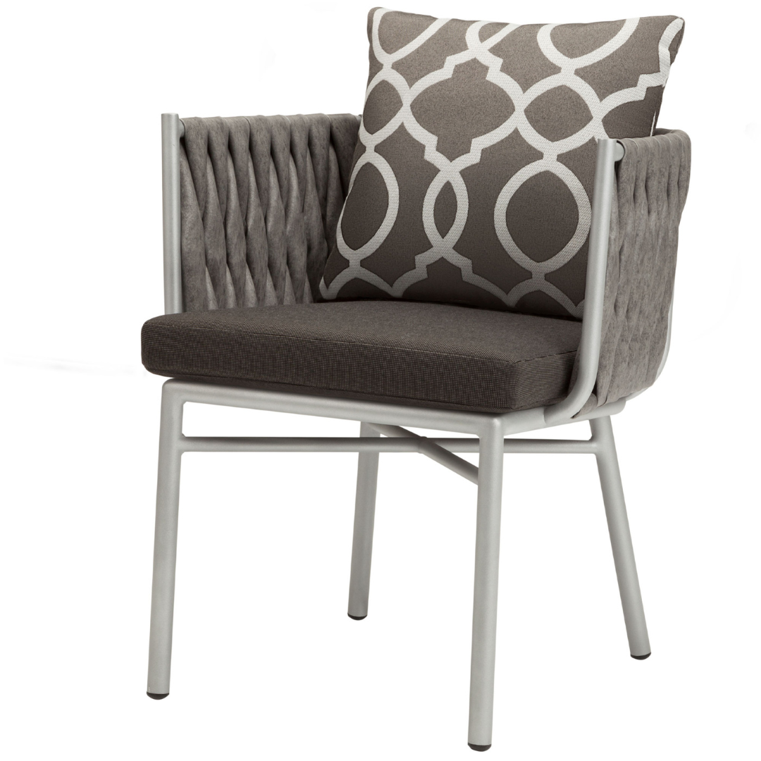 Aria Dining Arm Chair - Style 1 - Gray