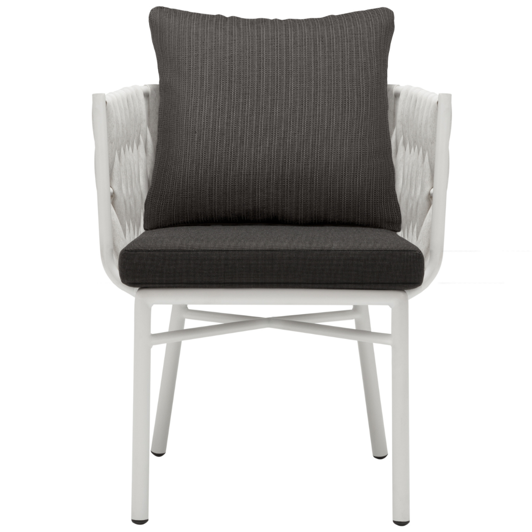 Aria Dining Arm Chair - Style 1 - White