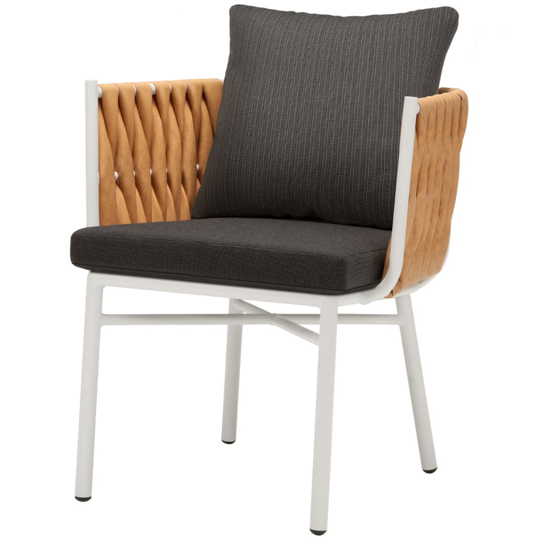 Aria Dining Arm Chair - Style 1 - Camel