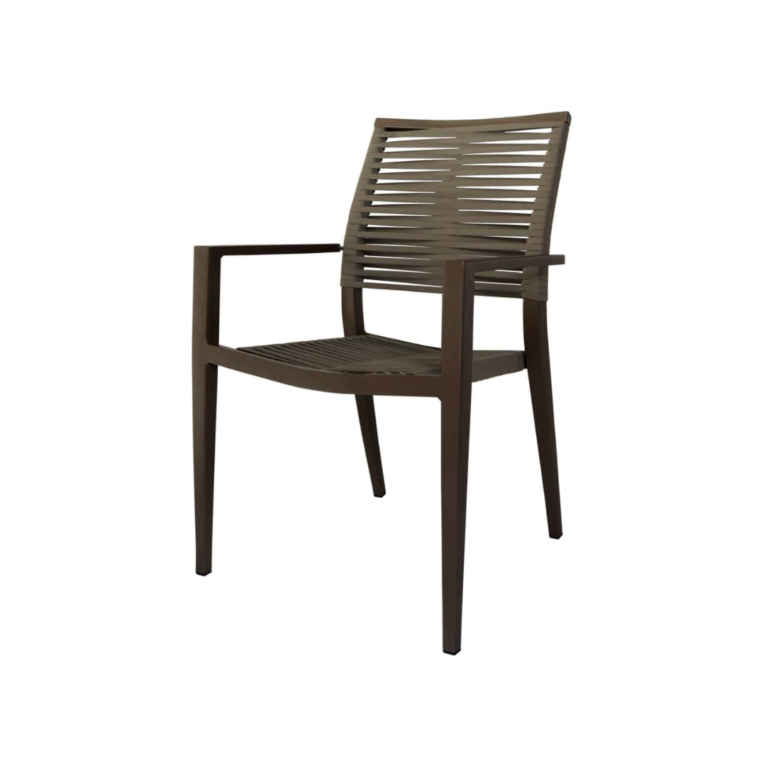 Chloe Rope Dining Arm Chair - Bronze Rope