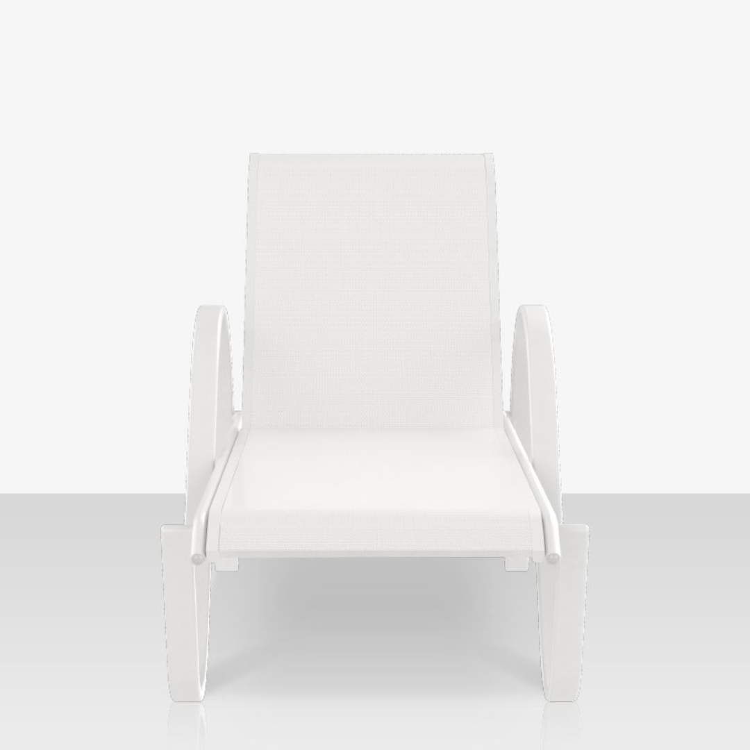 Lanai Chaise Tex White / White Sling