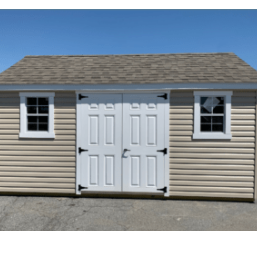 Traditional Shed 10×16  Vinyl Siding  12″ on Center PT Floor Joists