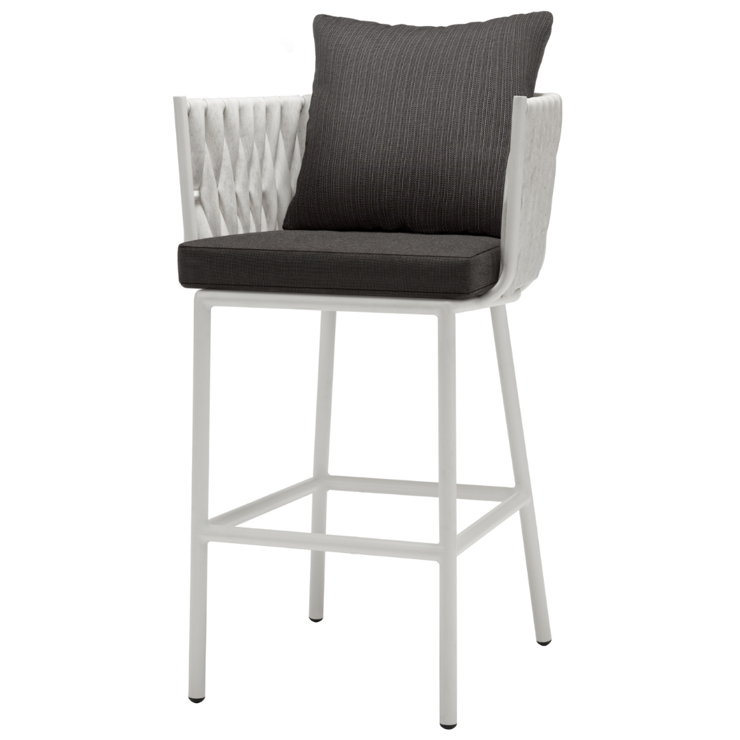 Aria Bar Arm Chair - White