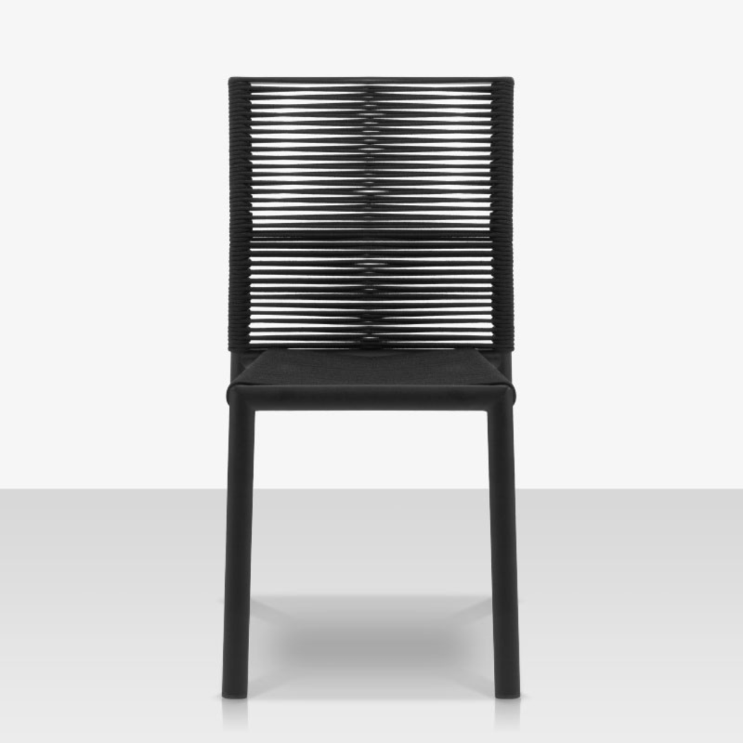 Avalon Dining Side Rope Chair - Black Rope