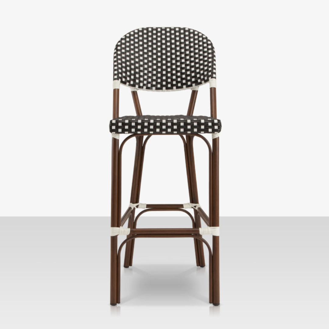 Paris Bar Side Chair - Black and White