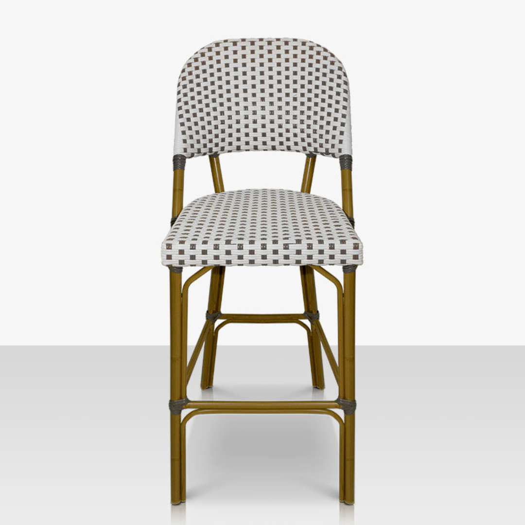 Paris Bar Side Chair - Gray and White