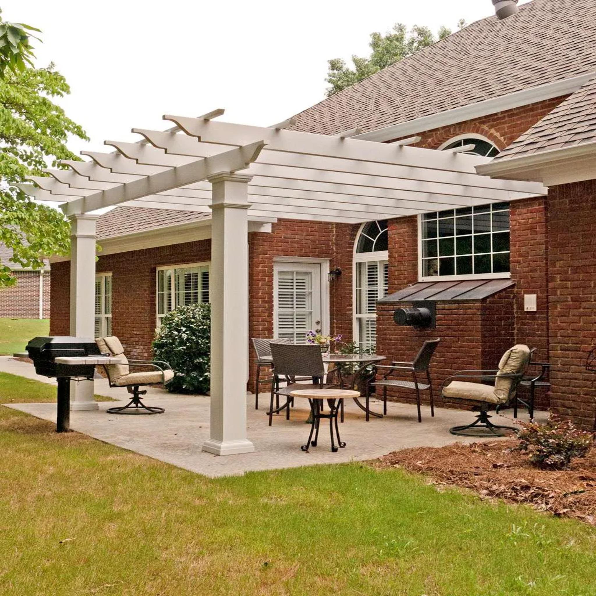 Tranquility Wall Mounted Fiberglass Pergola